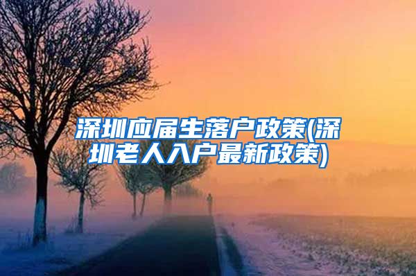 深圳应届生落户政策(深圳老人入户最新政策)