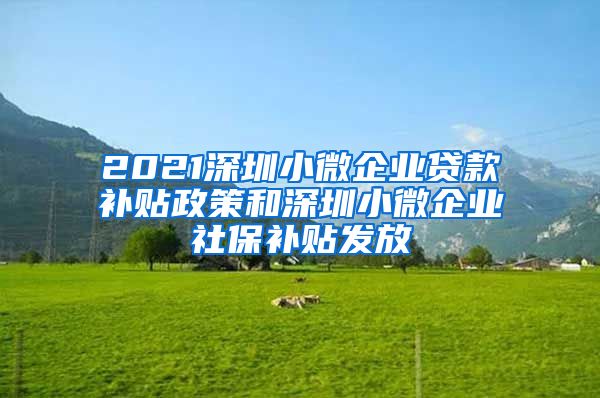 2021深圳小微企业贷款补贴政策和深圳小微企业社保补贴发放