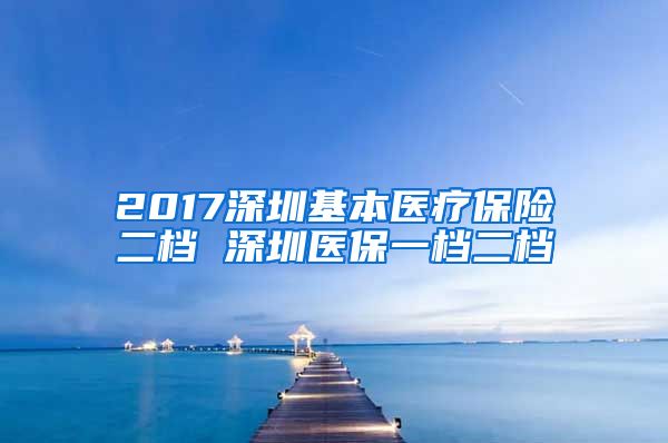 2017深圳基本医疗保险二档 深圳医保一档二档