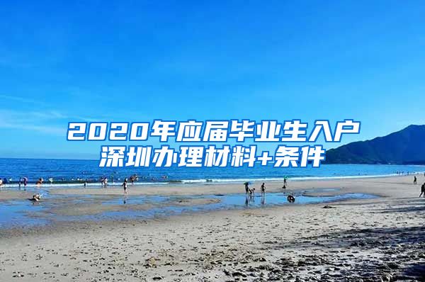 2020年应届毕业生入户深圳办理材料+条件