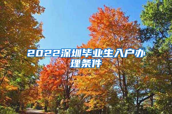 2022深圳毕业生入户办理条件