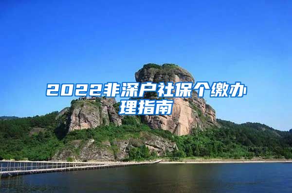 2022非深户社保个缴办理指南