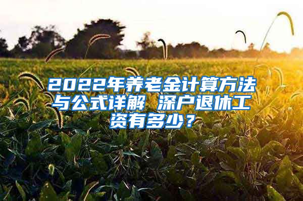 2022年养老金计算方法与公式详解 深户退休工资有多少？