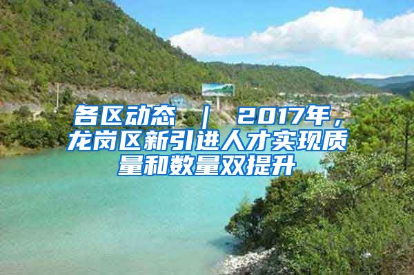 各区动态 ｜ 2017年，龙岗区新引进人才实现质量和数量双提升