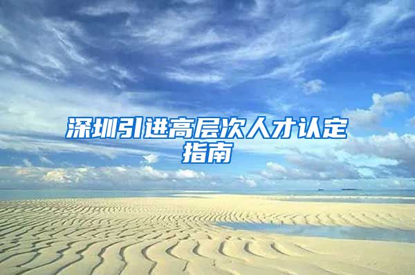 深圳引进高层次人才认定指南