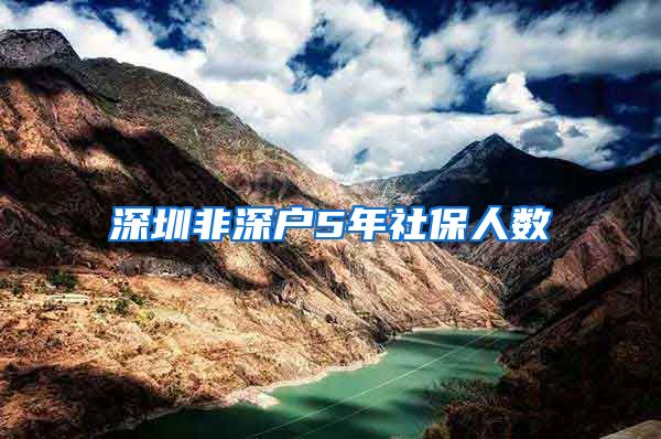 深圳非深户5年社保人数