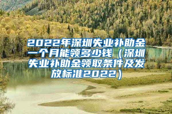 2022年深圳失业补助金一个月能领多少钱（深圳失业补助金领取条件及发放标准2022）