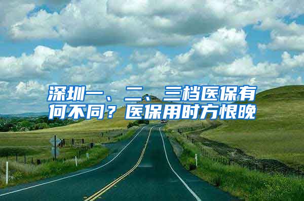 深圳一、二、三档医保有何不同？医保用时方恨晚