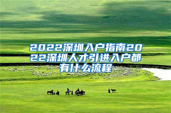 2022深圳入户指南2022深圳人才引进入户都有什么流程