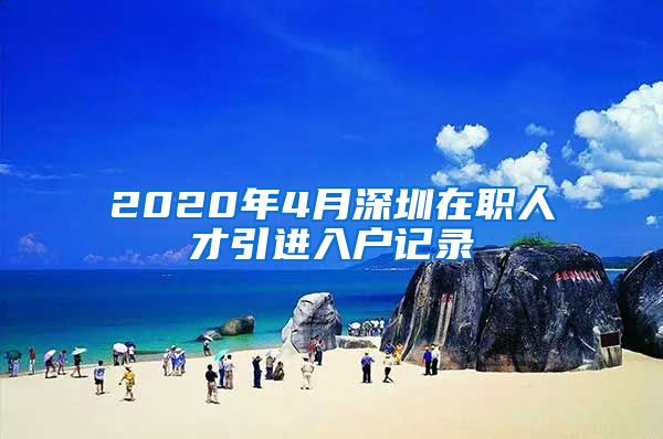 2020年4月深圳在职人才引进入户记录