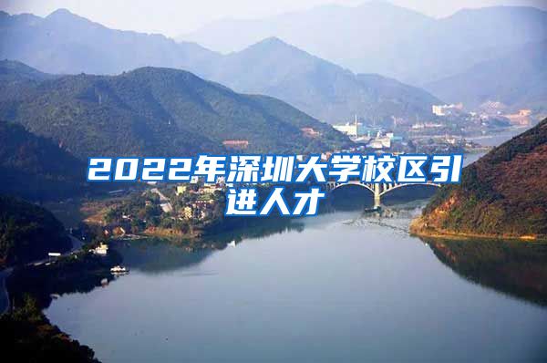 2022年深圳大学校区引进人才