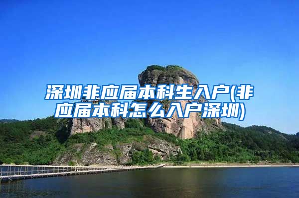 深圳非应届本科生入户(非应届本科怎么入户深圳)