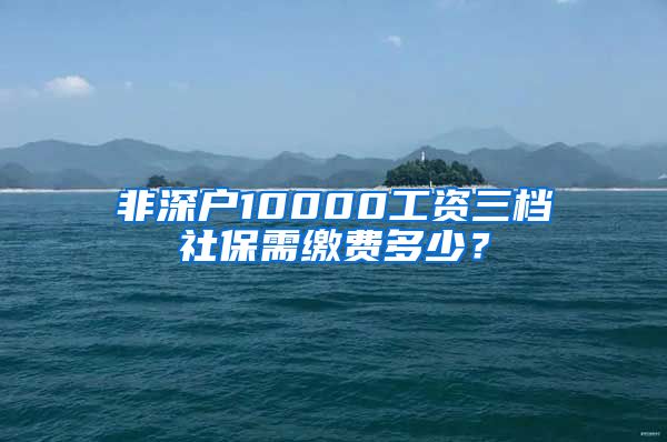 非深户10000工资三档社保需缴费多少？