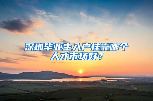 深圳毕业生入户挂靠哪个人才市场好？