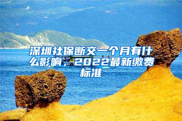 深圳社保断交一个月有什么影响，2022最新缴费标准