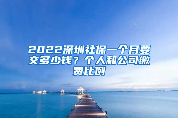 2022深圳社保一个月要交多少钱？个人和公司缴费比例