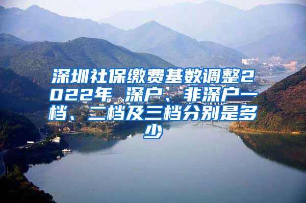 深圳社保缴费基数调整2022年 深户、非深户一档、二档及三档分别是多少