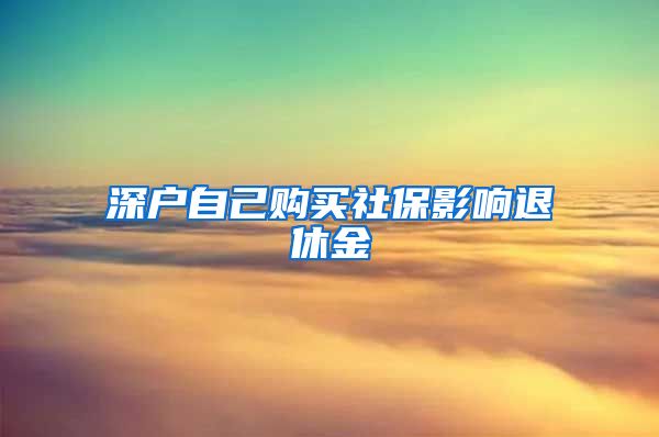 深户自己购买社保影响退休金