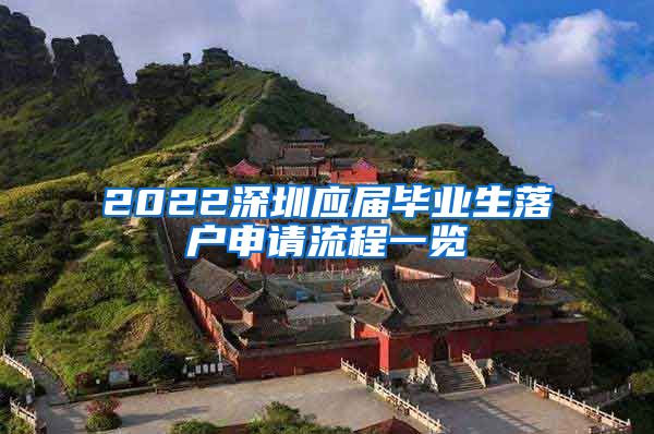 2022深圳应届毕业生落户申请流程一览