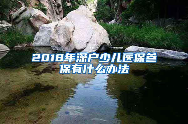 2018年深户少儿医保参保有什么办法