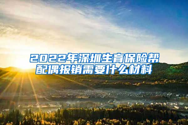 2022年深圳生育保险帮配偶报销需要什么材料