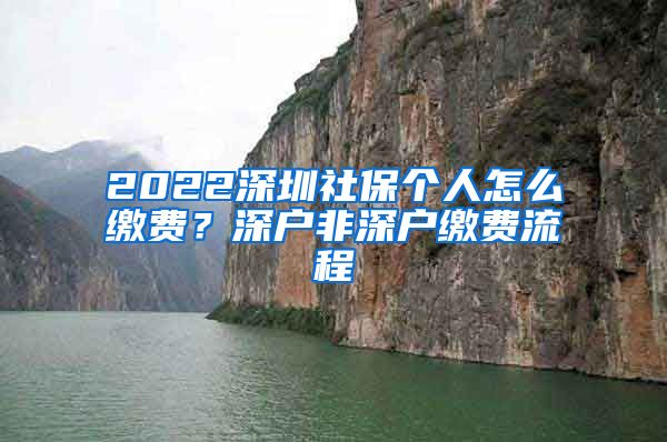 2022深圳社保个人怎么缴费？深户非深户缴费流程