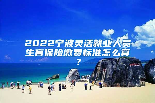 2022宁波灵活就业人员生育保险缴费标准怎么算？