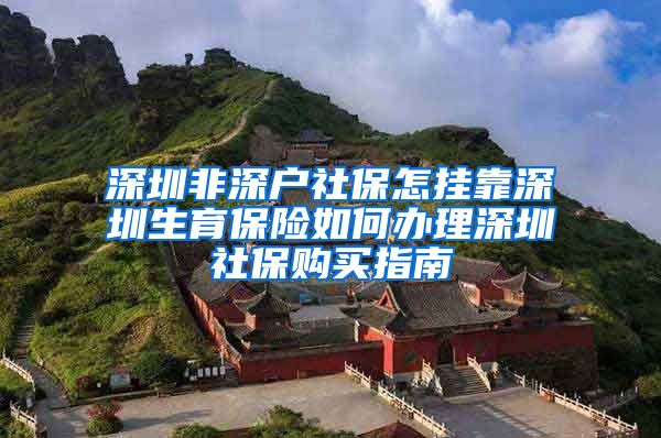 深圳非深户社保怎挂靠深圳生育保险如何办理深圳社保购买指南