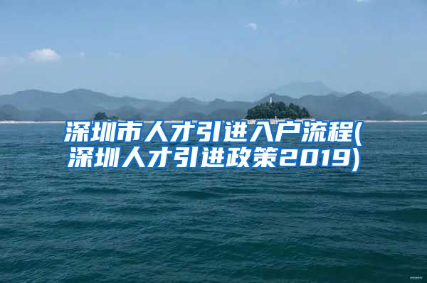 深圳市人才引进入户流程(深圳人才引进政策2019)