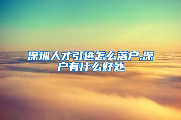 深圳人才引进怎么落户,深户有什么好处