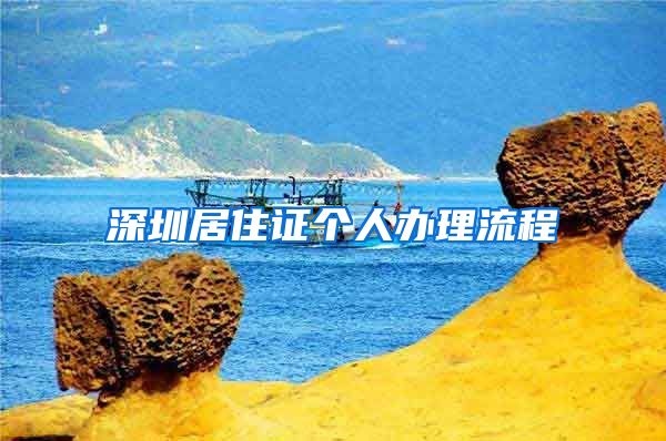 深圳居住证个人办理流程