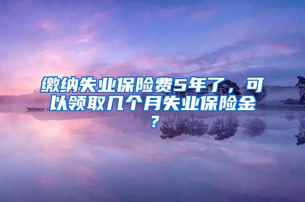 缴纳失业保险费5年了，可以领取几个月失业保险金？