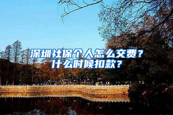 深圳社保个人怎么交费？什么时候扣款？