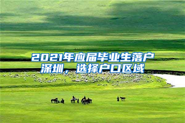 2021年应届毕业生落户深圳，选择户口区域