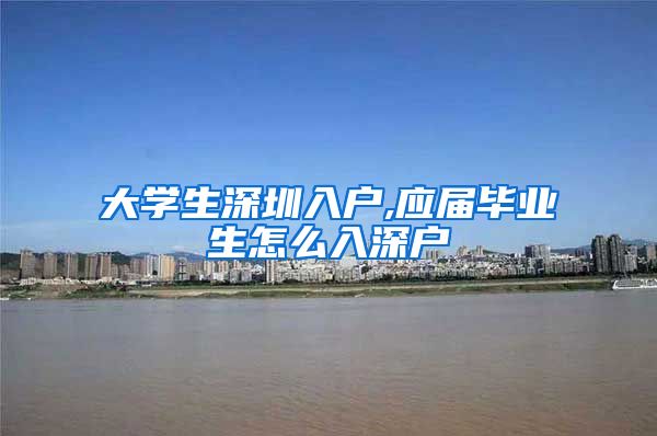 大学生深圳入户,应届毕业生怎么入深户