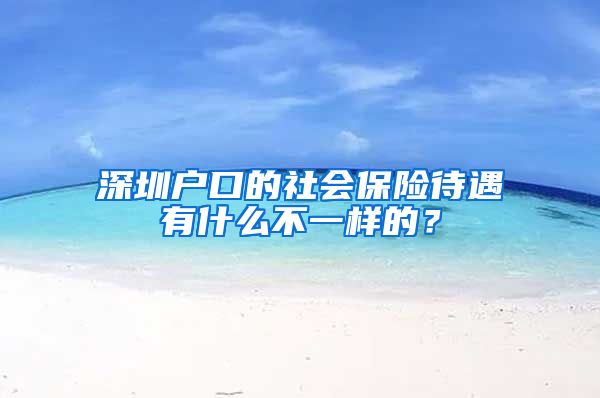 深圳户口的社会保险待遇有什么不一样的？