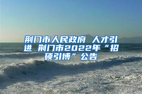 荆门市人民政府 人才引进 荆门市2022年“招硕引博”公告