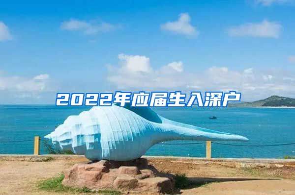 2022年应届生入深户