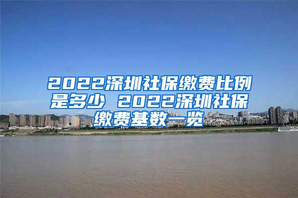 2022深圳社保缴费比例是多少 2022深圳社保缴费基数一览