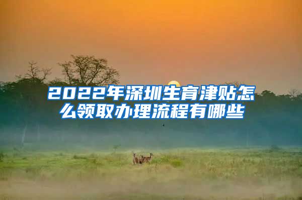 2022年深圳生育津贴怎么领取办理流程有哪些