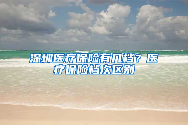 深圳医疗保险有几档？医疗保险档次区别