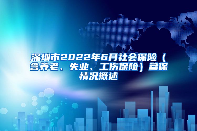 深圳市2022年6月社会保险（含养老、失业、工伤保险）参保情况概述