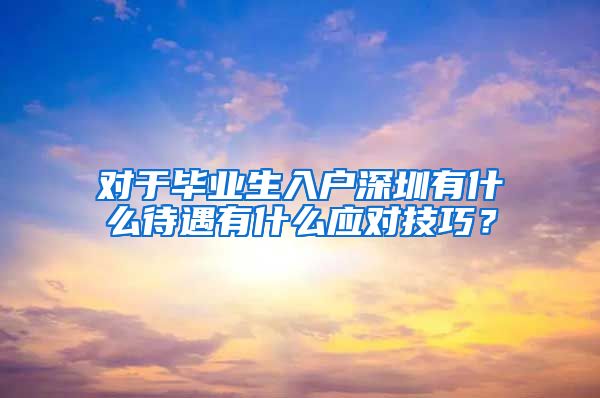 对于毕业生入户深圳有什么待遇有什么应对技巧？