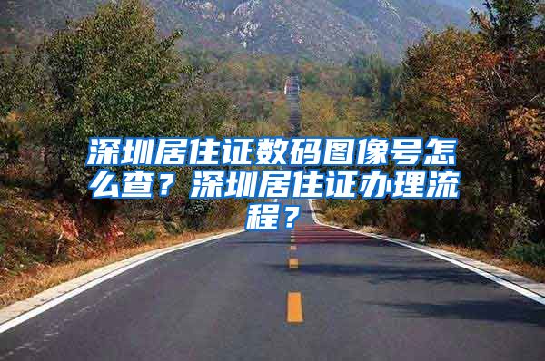 深圳居住证数码图像号怎么查？深圳居住证办理流程？