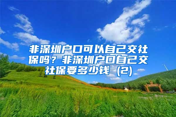 非深圳户口可以自己交社保吗？非深圳户口自己交社保要多少钱 (2)