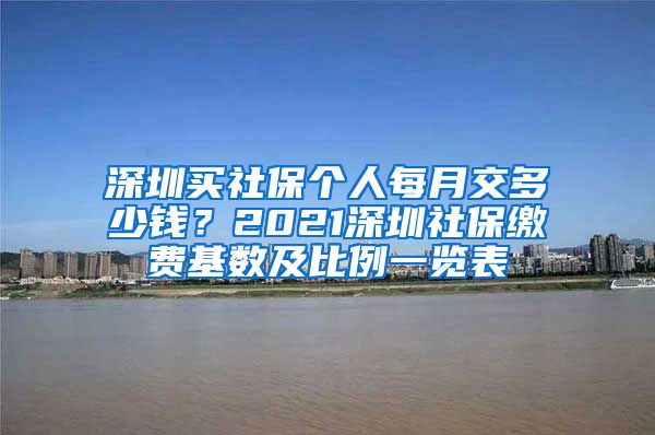 深圳买社保个人每月交多少钱？2021深圳社保缴费基数及比例一览表