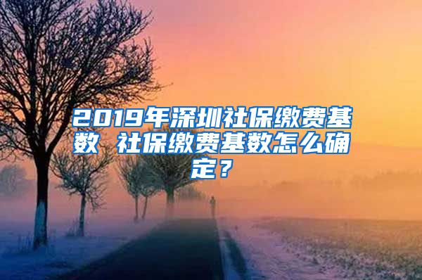 2019年深圳社保缴费基数 社保缴费基数怎么确定？