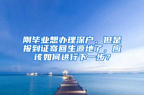 刚毕业想办理深户，但是报到证寄回生源地了，应该如何进行下一步？