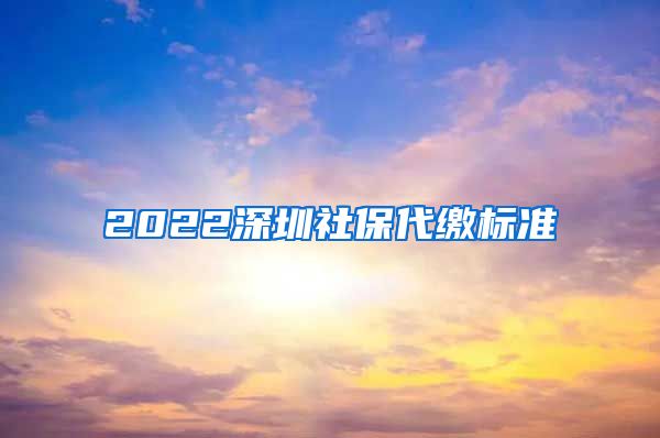 2022深圳社保代缴标准