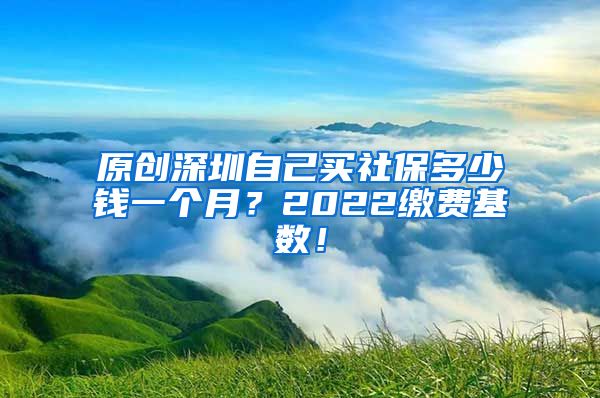 原创深圳自己买社保多少钱一个月？2022缴费基数！